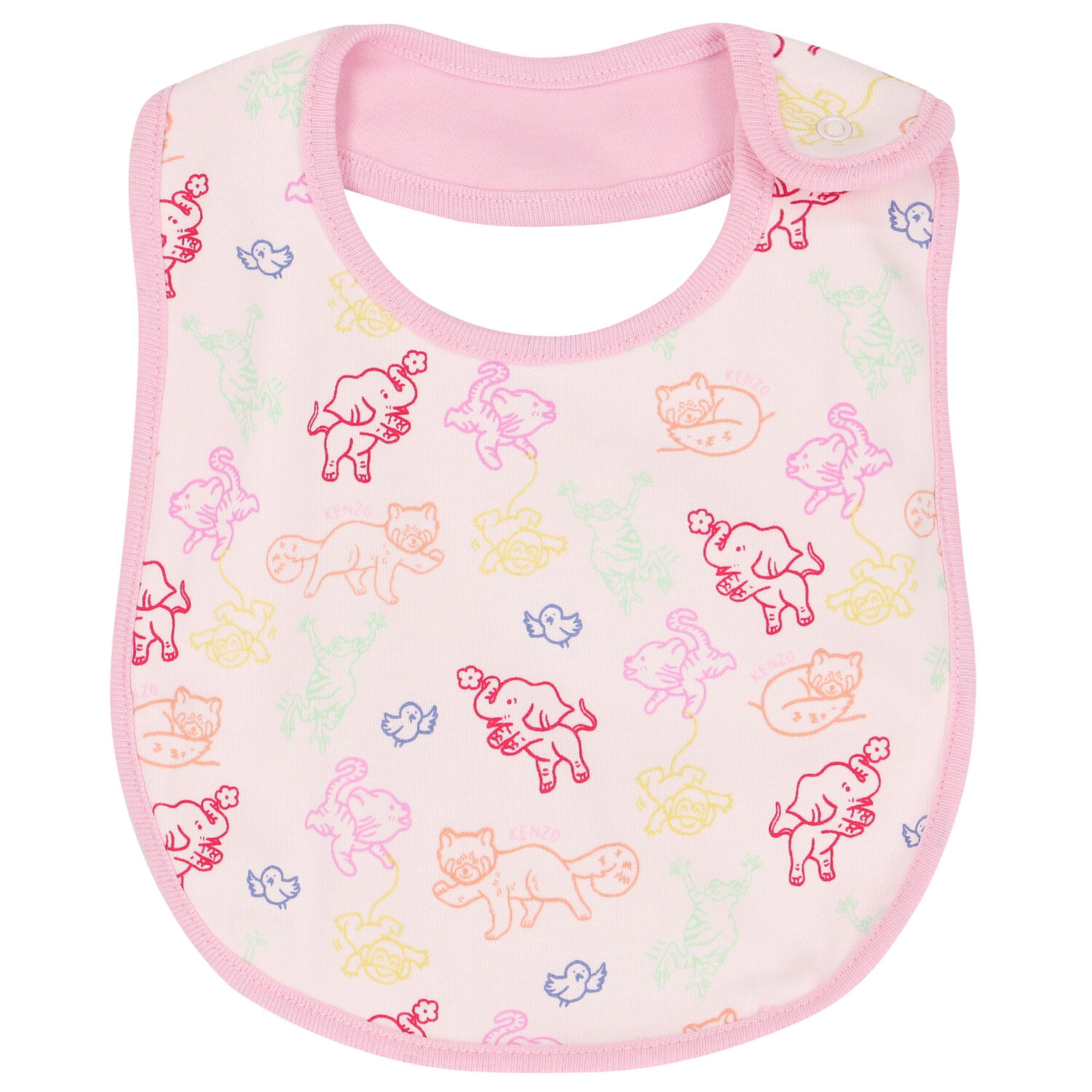 Baby Girls Pink Logo & Animals Babygrows Gift Set, 1, hi-res